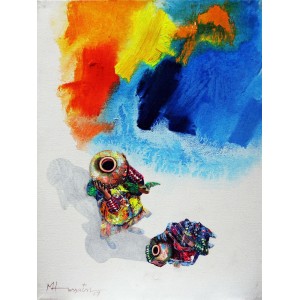Hussain Chandio, 12 x 16 Inch, Acrylic on Canvas, Figurative Painting-AC-HC-140